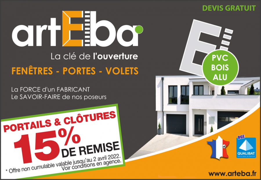 15% de remise sur les portails et clôtures