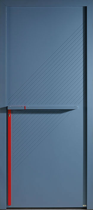 Zilten porte aluminium bleu RAL